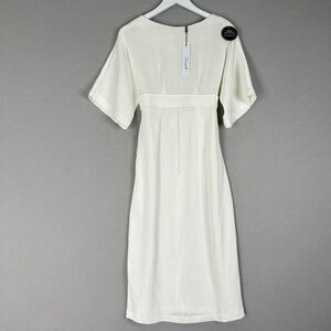 Closet London Women Dress 6 Pencil Midi RibTexture Belted Angelic Bridal Coastal